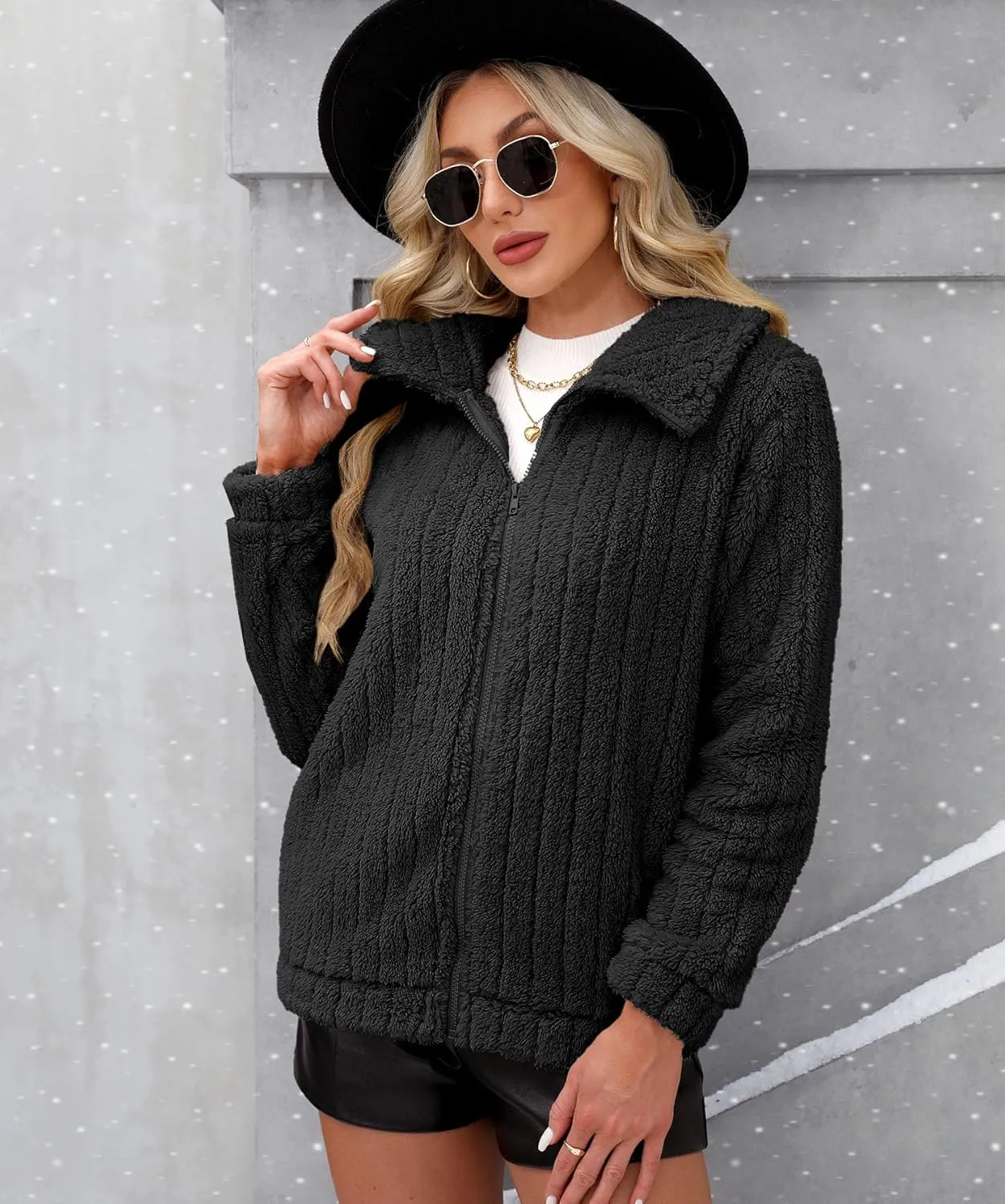 For G and PL Women's Long Sleeve Full Zip Soft Warm Fleece Jacket
