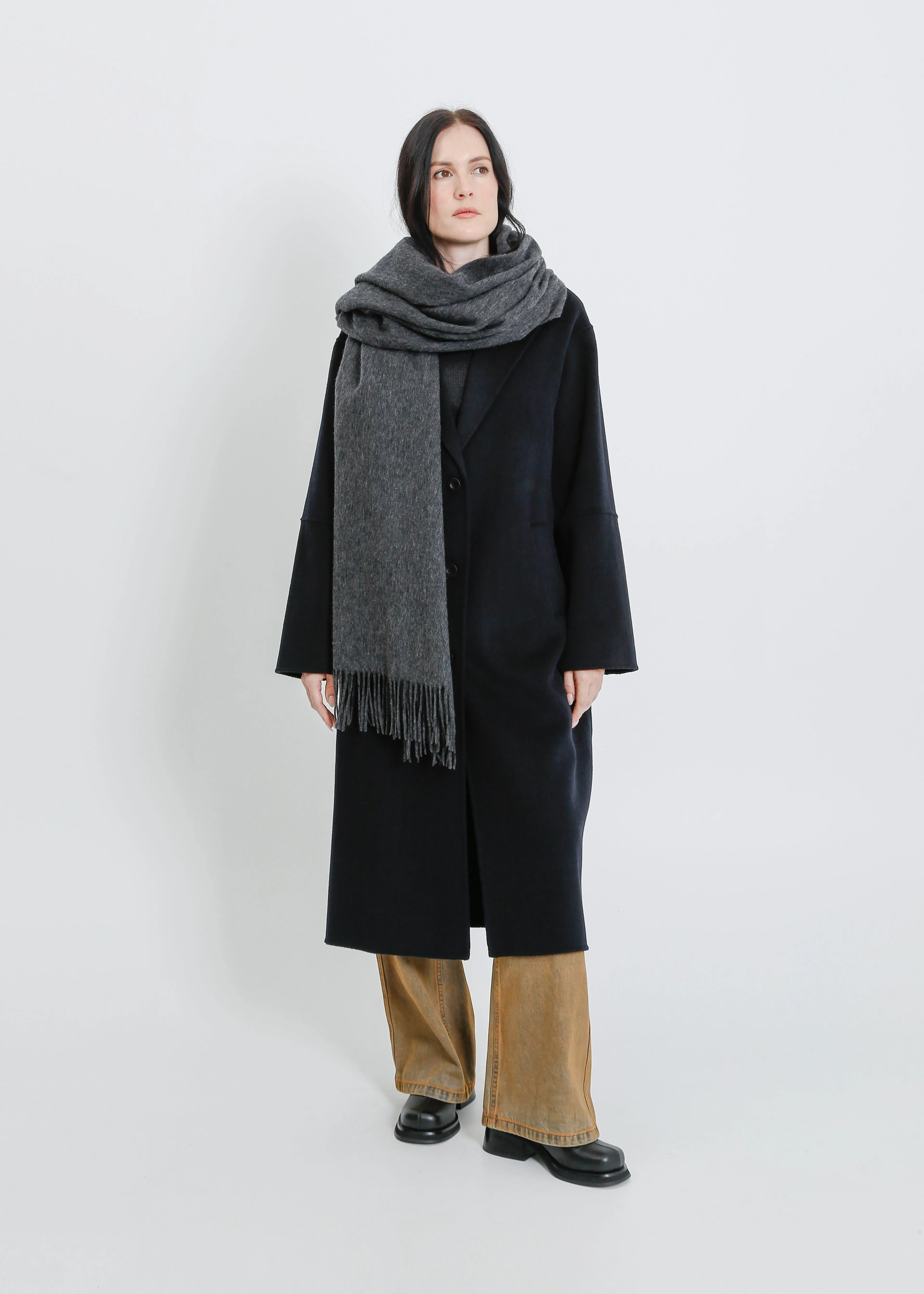 FRANCESCA SCARF / CHARCOAL