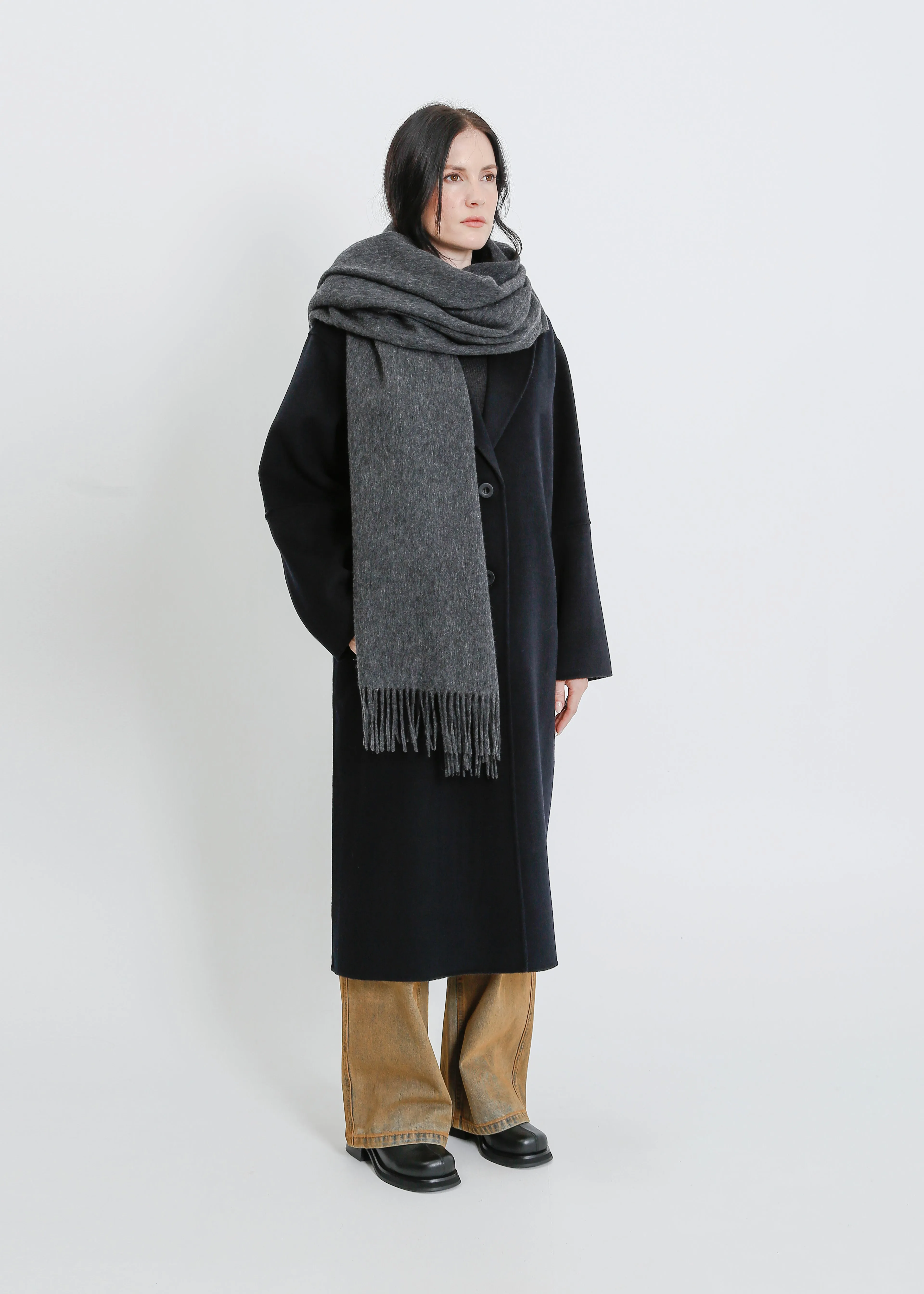 FRANCESCA SCARF / CHARCOAL