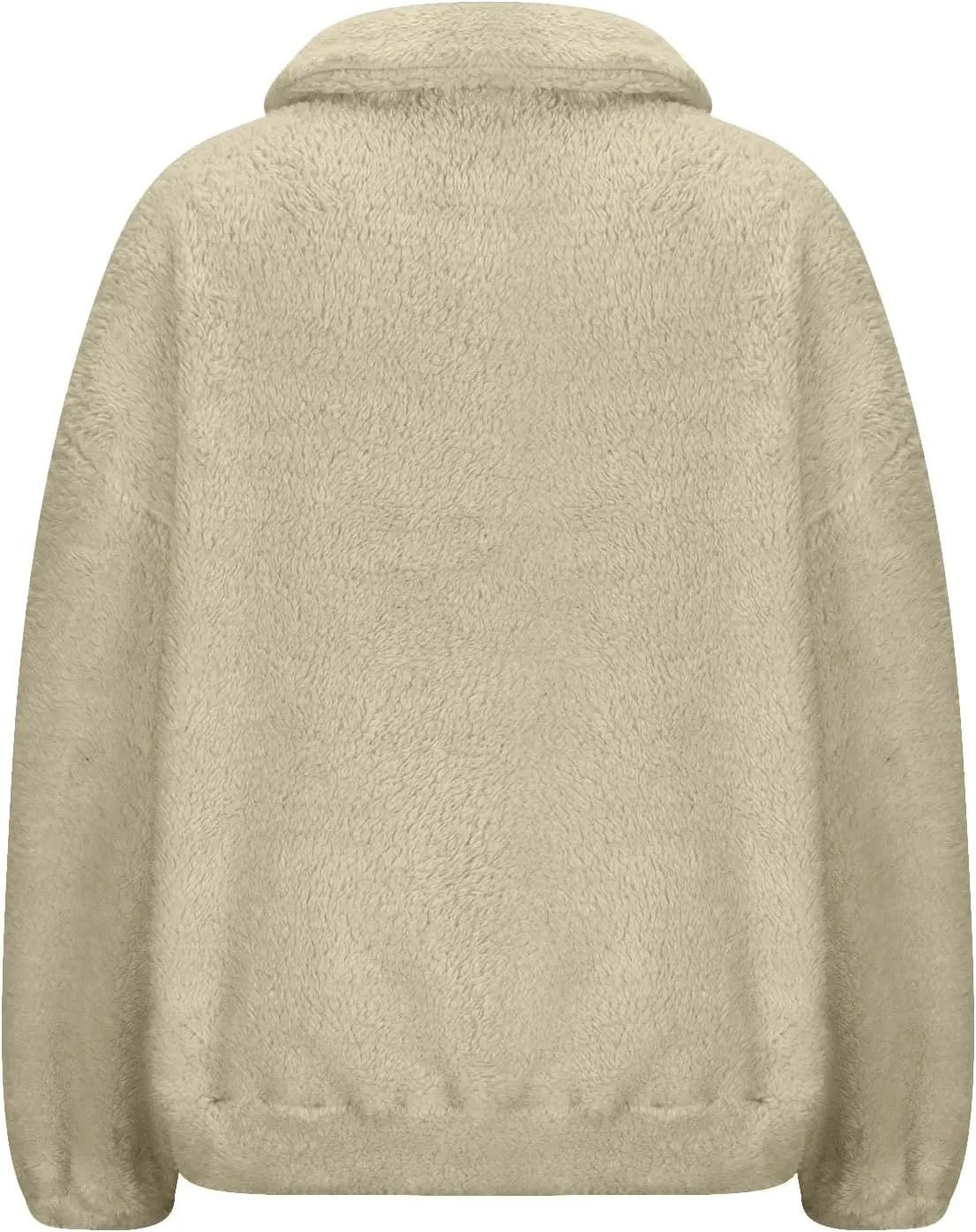Fuzzy Fleece Sweatshirt For Women Casual Loose Half Zip Up Sherpa Pullover Sweater Warm Fall Winter Outfits