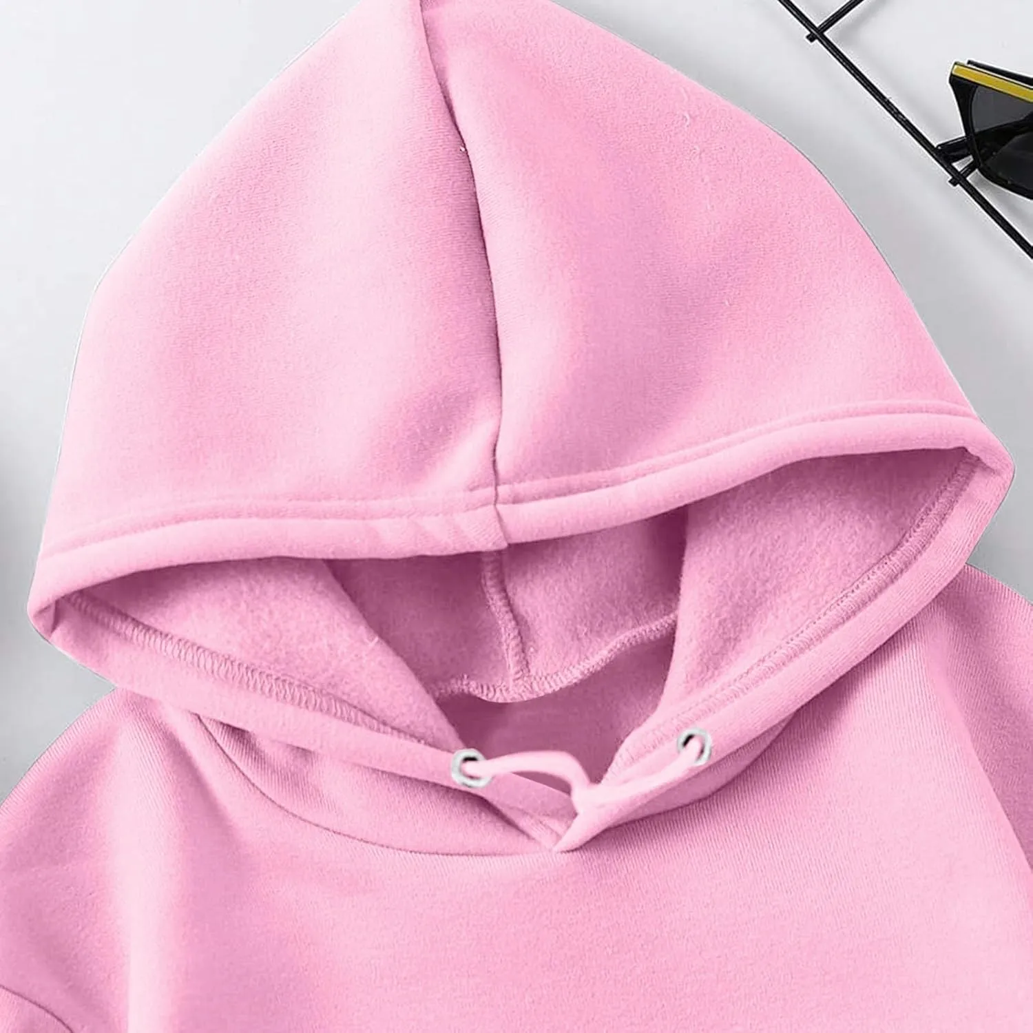 Girls Heart Graphic Print Girls Casual Long Sleeve Hoodies Cute Oversized Fleece Thermal Sweatshirt Tops With Pockets