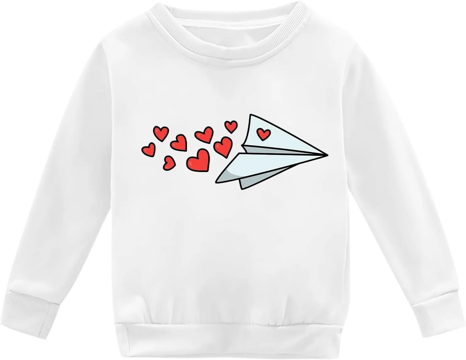 Girls Heart Graphic Print Girls Casual Long Sleeve Hoodies Cute Oversized Fleece Thermal Sweatshirt Tops With Pockets