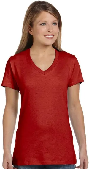 Hanes Perfect-T V-Neck T-Shirt, Cotton Short Sleeve Tee for Women, 1 or 2 Pack