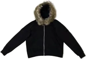 heyheyshine Men's Zip Up Hoodie Fur Hooded Jacket Y2k Emo Grunge 2000s Clothes Grunge Hoodie Warm Winter Coat for Men