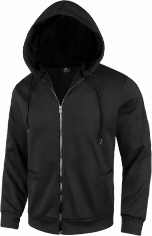 JACKETOWN Hoodie for Men Full Zip Up Sweatshirts Hoodies Lightweight Fashion Jacket with Pockets