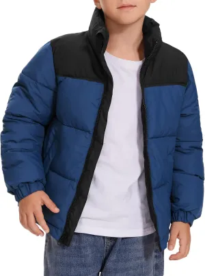 Kids Boys' Girls Winter Coat Puffer Jacket Water-Resistant Insulated Fashion Colorblock Quilted Bubble Outerwear