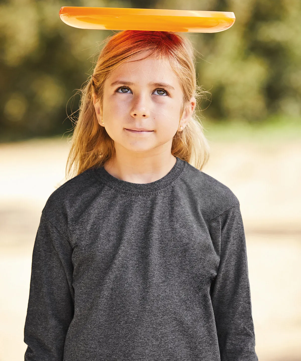 Kids long sleeve valueweight T | Dark Heather Grey