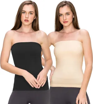 Kurve Medium Length Tube Top with Built-in Shelf Bra, UV Protective Fabric UPF 50  (Made with Love in The USA)