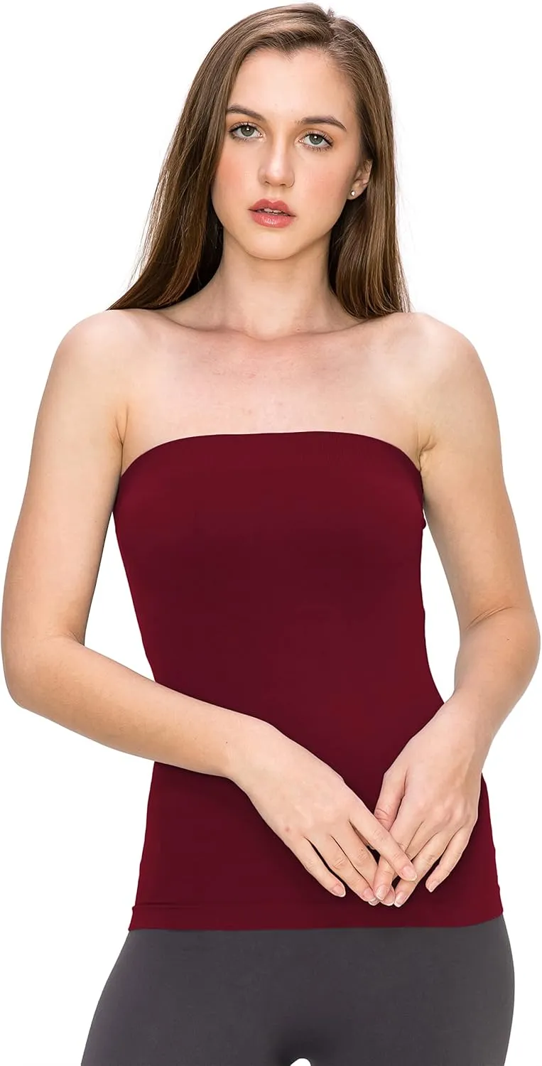 Kurve Medium Length Tube Top with Built-in Shelf Bra, UV Protective Fabric UPF 50  (Made with Love in The USA)