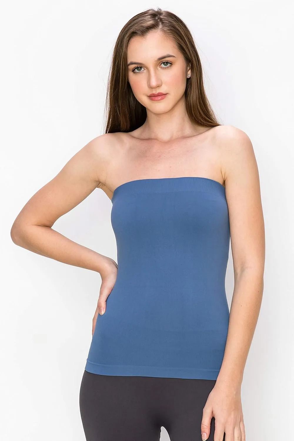 Kurve Medium Length Tube Top with Built-in Shelf Bra, UV Protective Fabric UPF 50  (Made with Love in The USA)
