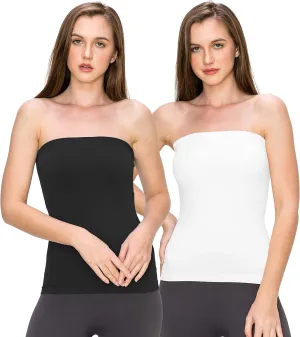 Kurve Medium Length Tube Top with Built-in Shelf Bra, UV Protective Fabric UPF 50  (Made with Love in The USA)