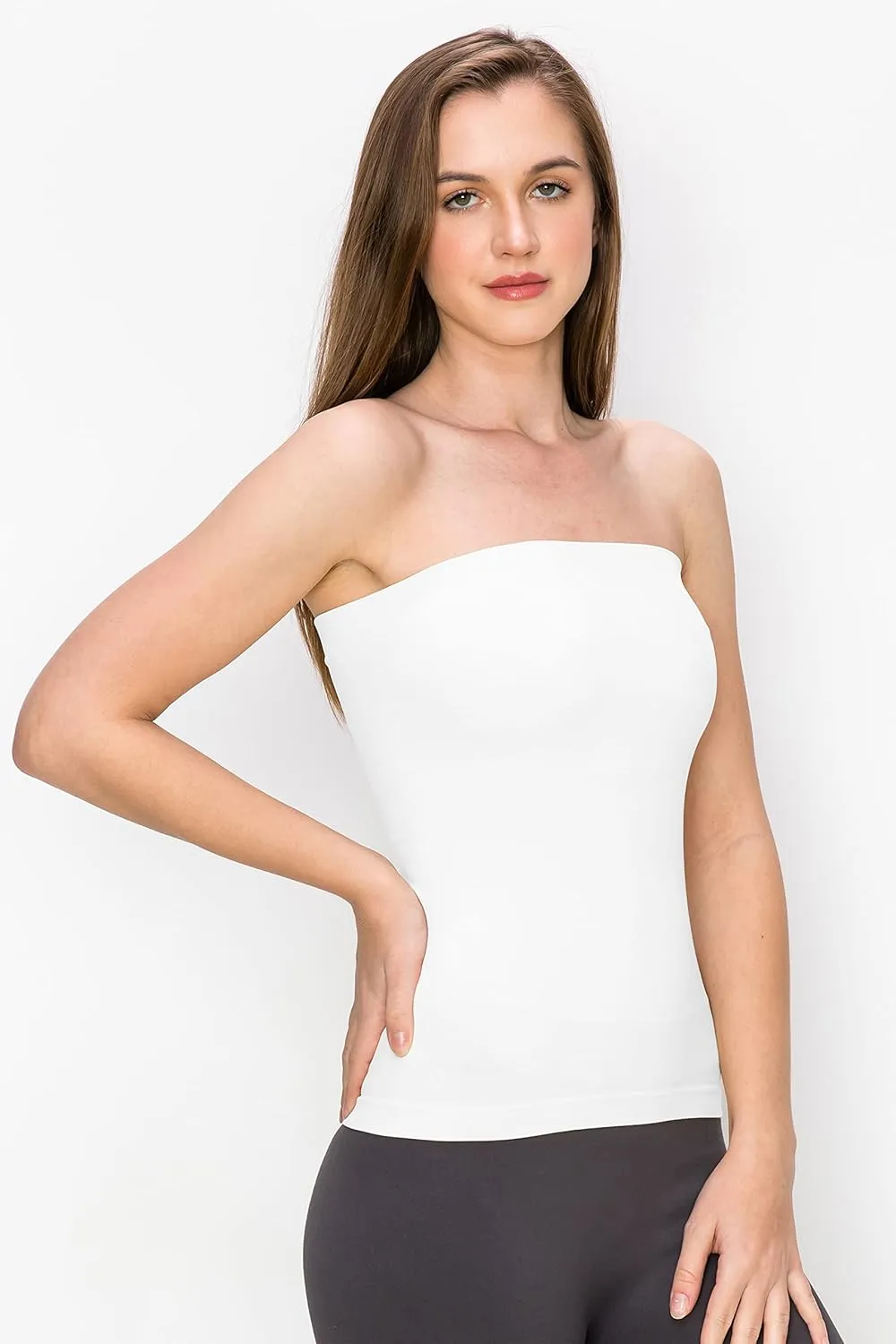 Kurve Medium Length Tube Top with Built-in Shelf Bra, UV Protective Fabric UPF 50  (Made with Love in The USA)
