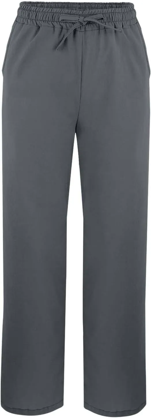 Linen Pants for Women 2025 Summer High Waist Elastic Straight Leg Lounge Pant Loose Lightweight Beach Trousers