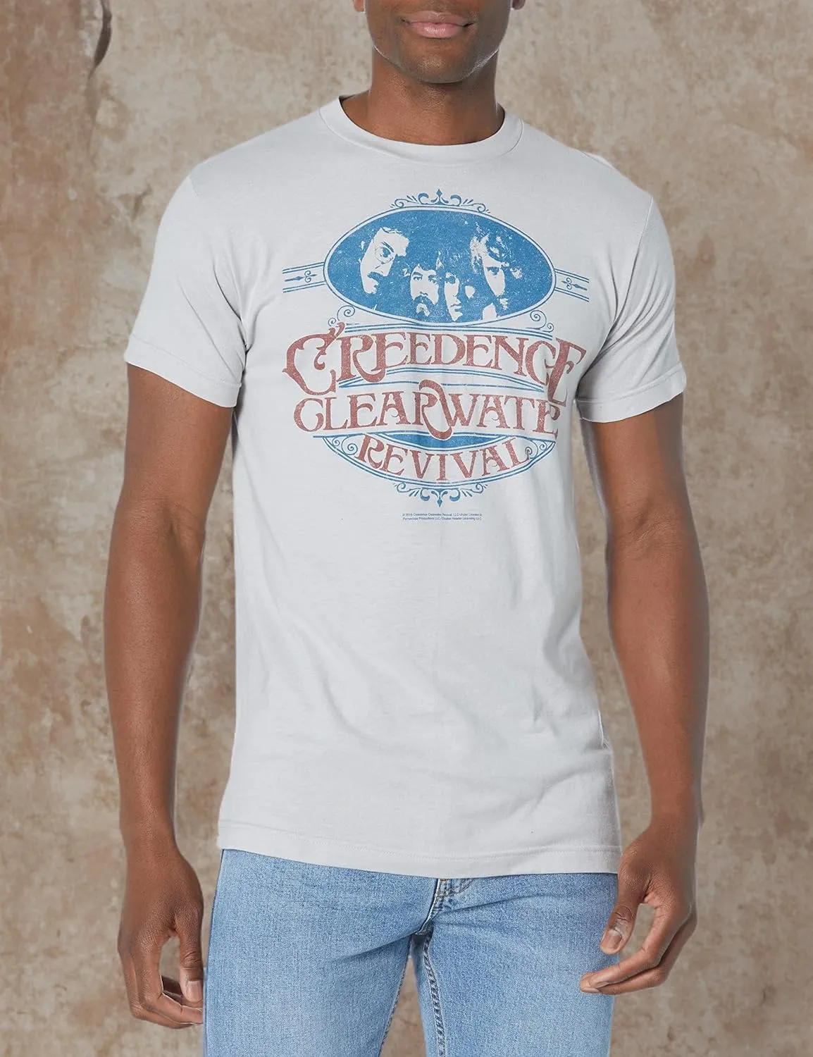 Liquid Blue Unisex-Adult Standard Creedence Clearwater Revival Travelin' Band T-Shirt