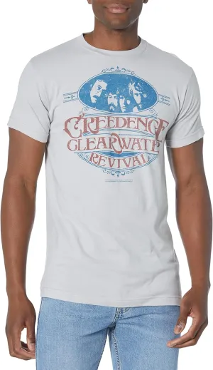 Liquid Blue Unisex-Adult Standard Creedence Clearwater Revival Travelin' Band T-Shirt