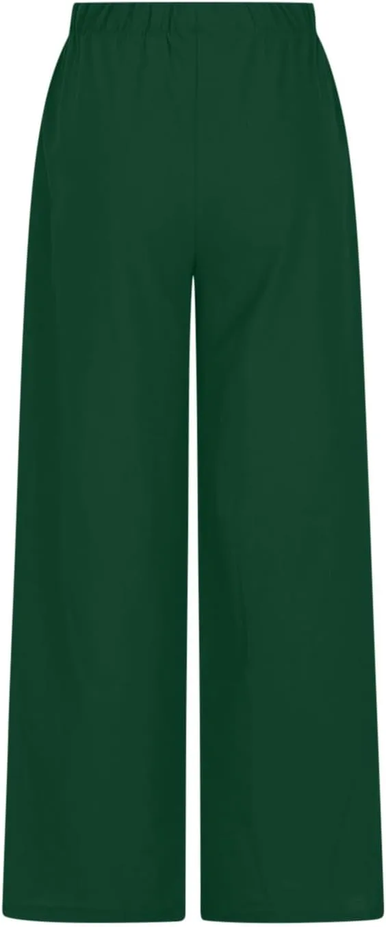 Loose Linen Pants for Women 2025 Summer Trendy Drawstring Waist Pants Beach Vacation Trousers with Pockets