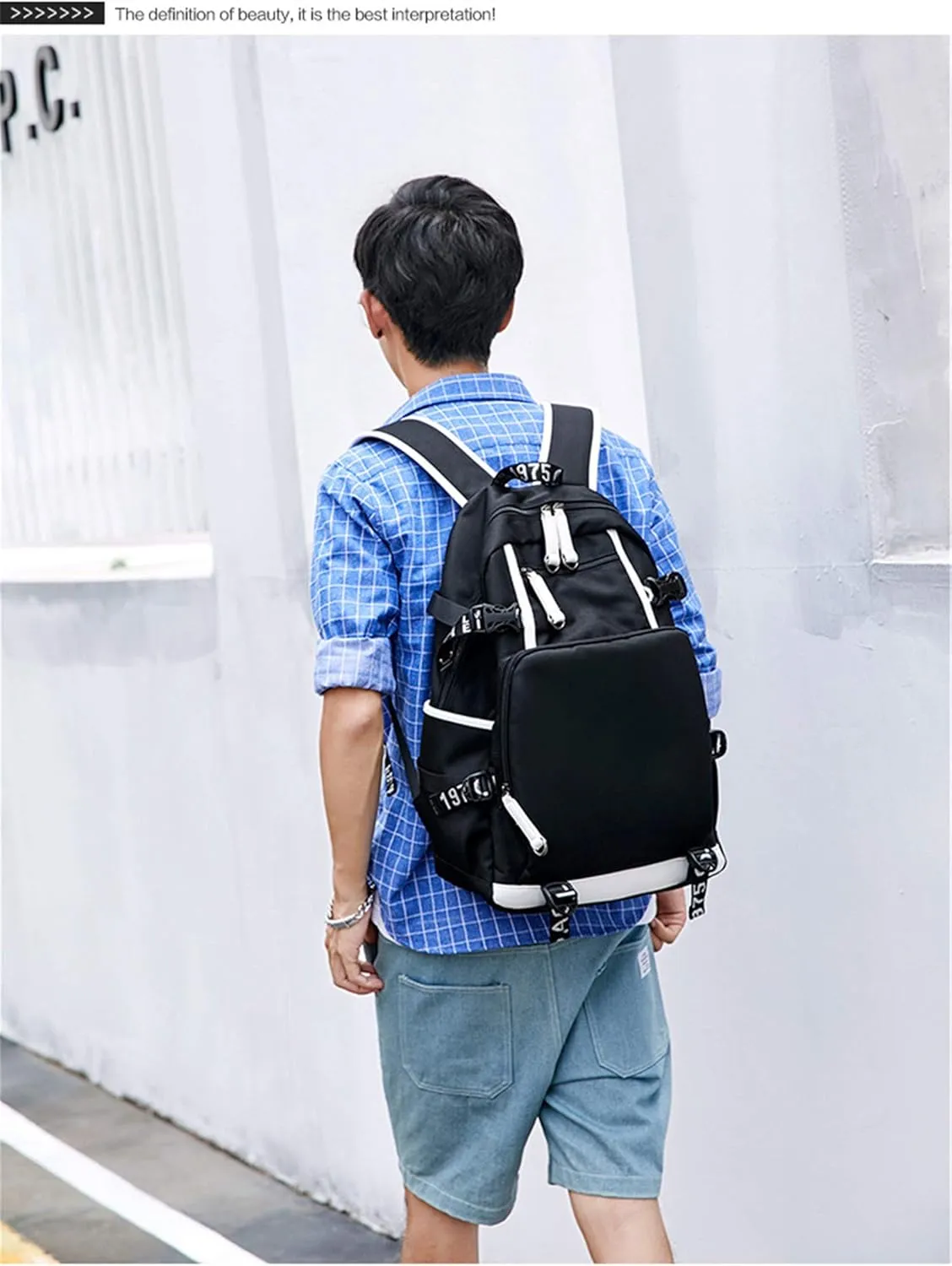 Luminous Anime OverLord Backpack Ainz Ooal Gown Daypack Laptop Bag Student Bag School Bag 2
