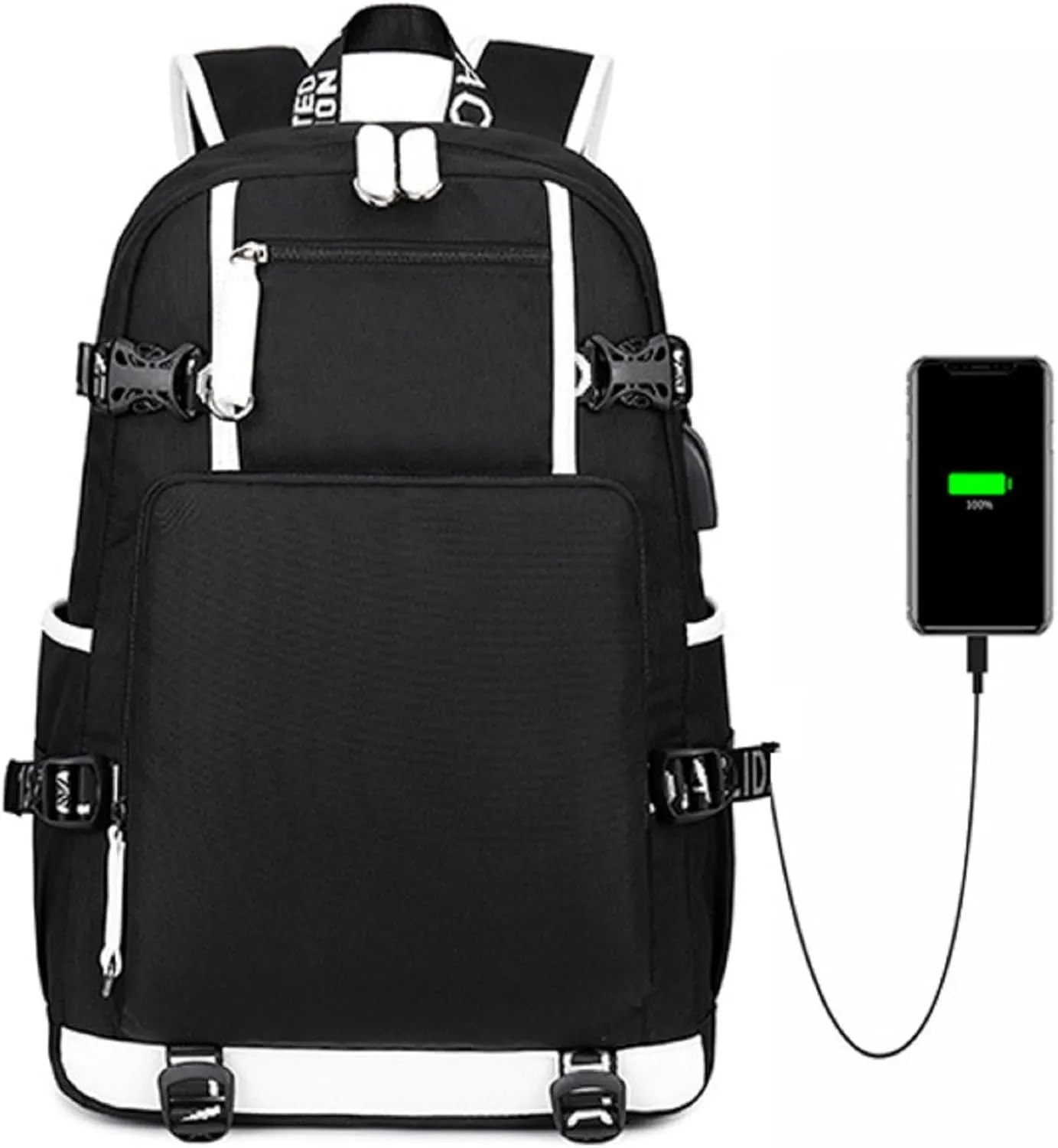 Luminous Anime OverLord Backpack Ainz Ooal Gown Daypack Laptop Bag Student Bag School Bag 2