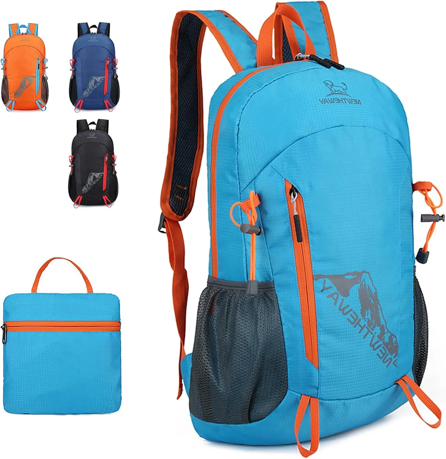 Lywencom Hiking Backpack,20L sports lightweight folding waterproof ultra-light backpack suitable for outdoor camping picnic(blue), LW026