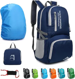 Lywencom Hiking Backpack,30l sporty lightweight folding waterproof ultralight backpack for outdoor camping picnic hiking running bag with waterproof rain