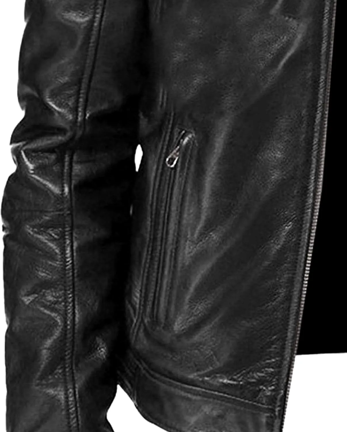 Male Cafe Racer Style PU Jacket Motorcycle Distressed Leather Jackets Moto Coat Bikers Leather Biker Blazer