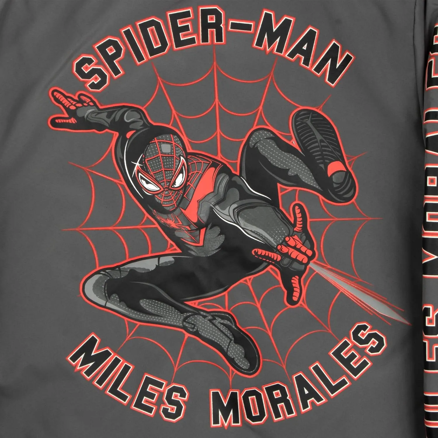 Marvel Superheroes Boy's Bomber Jacket - Spider-Man, Miles Morales, Black Panther, Ghost-Spider, Venom Bomber Jacket for Kids