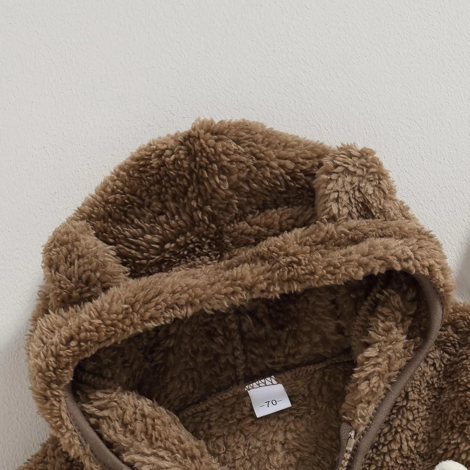 Meiweileya Baby Girl Boy Fleece Zip Up Hoodie Bear Ears Fuzzy Jacket Hooded Teddy Coat Winter Shacket Warm Outwear Cardigan