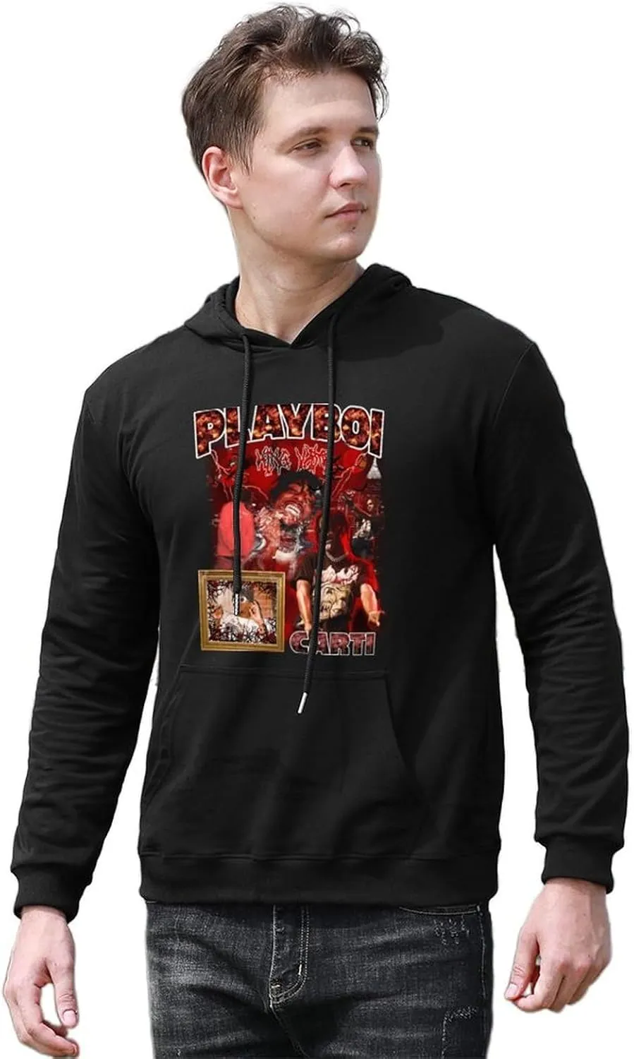 Men Women Hoodies Oversized Sweatshirts Casual Cotton Hooded Casual Long Sleeve Top Graphic Clothing