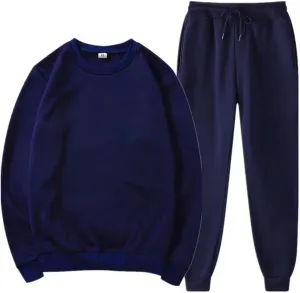 Men's 2 Piece Outfits Casual Pullover Sweatshirt Tracksuit Joggers Sweatpants Sweatsuit Set Jogging Athletic Suits