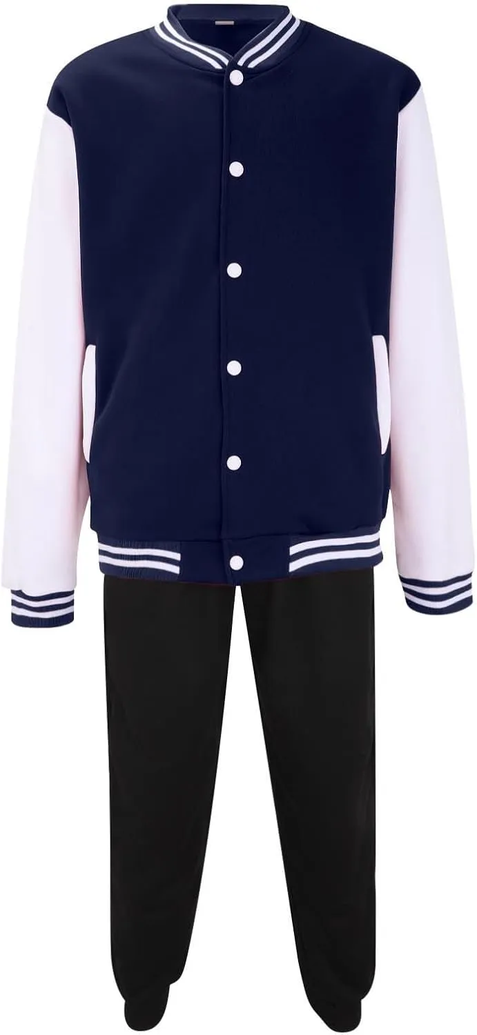 Mens 2 Pieces Tracksuits Full Zip Running Jogging Sweatsuit Athletic Sports Set Stripe Print Jacket & Sweatpants