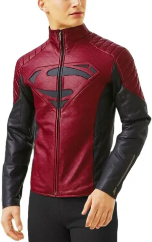 Mens Biker Superhero S Logo Motorcycle Real Leather Jackets Collection