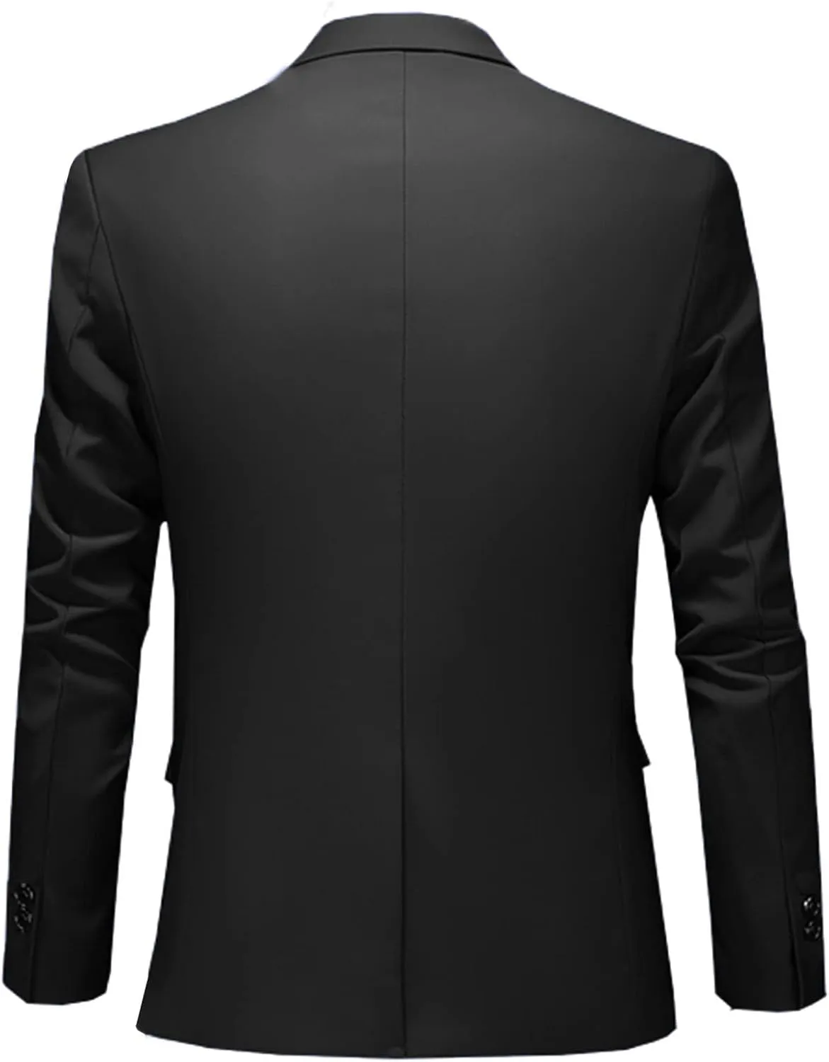 Men's Black Suit Jacket Classic Fit Peaked Lapel Double Breasted Blazer Sport Coat