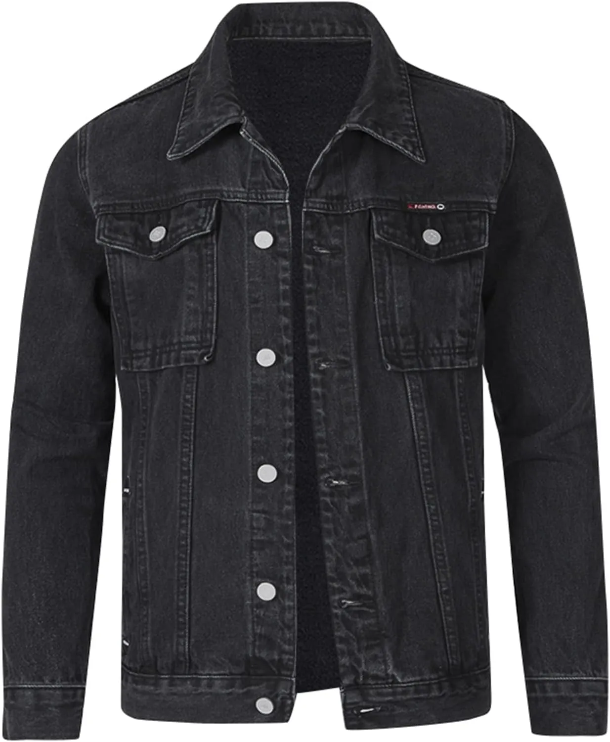 Men'S Denim Jackets, Men'S Casual Workwear Long Sleeve Lapel Collar Denim Jacket Loose Multi Pocket Coat