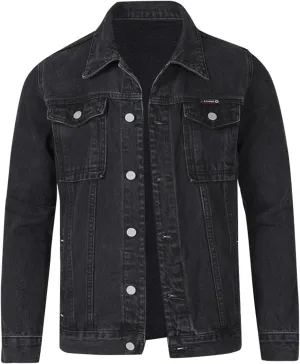 Men'S Denim Jackets, Men'S Casual Workwear Long Sleeve Lapel Collar Denim Jacket Loose Multi Pocket Coat