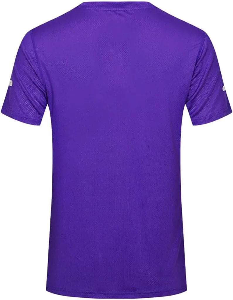 Mens Gym Training Shirt Quick Dry Tee Summer Fashion Workout Running Football Jersey Casual Top
