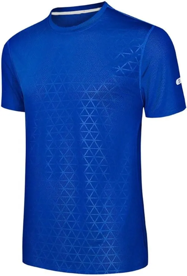 Mens Gym Training Shirt Quick Dry Tee Summer Fashion Workout Running Football Jersey Casual Top