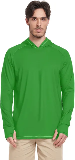 Mens Hoodie Sun Protection Long Sleeve UPF 50   Mens Sun Shirts Quick-Dry Rashguard for Men Swim Shirt