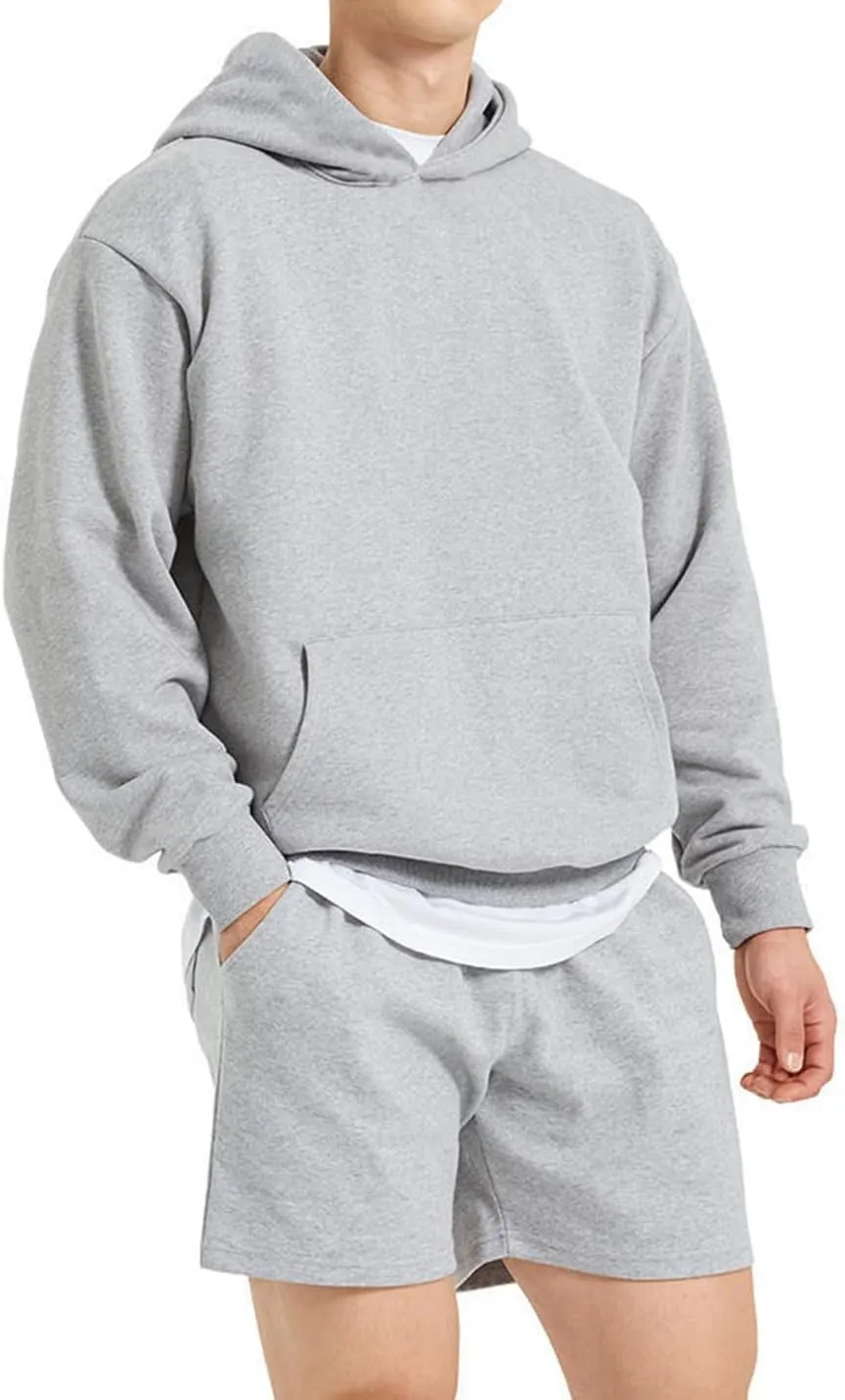 Men's Hoodies Loose Fit Pullover Casual Fashion Long Sleeve Hooded Sweatshirts with Pocket