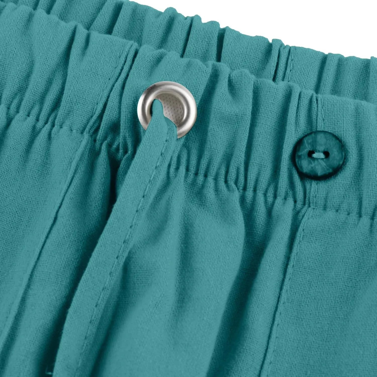 Mens Jogging Pants Men Dress Pants Loose Casual Solid Color Cotton Linen Trousers Elastic Tie Printed Straight Pants