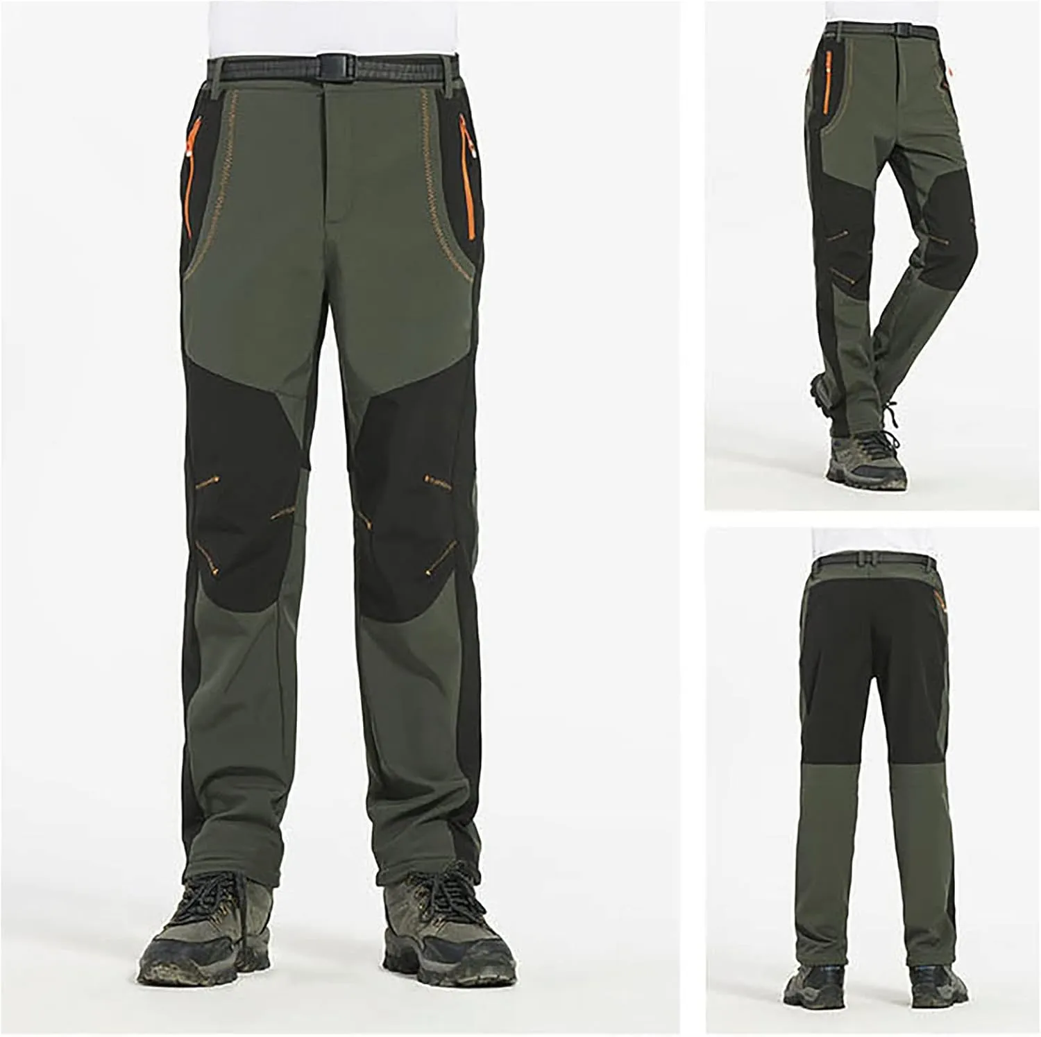 Mens Loose Fit Pants Outdoor and Windproof Mountaineering Travel Sports Pants Polyester Pants Men