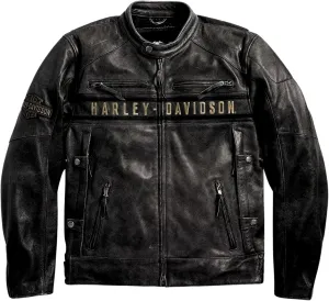 Mens Passing Link Biker Jacket  Triple Vents Moto Cafe Racer Black Motorcycle Jacket