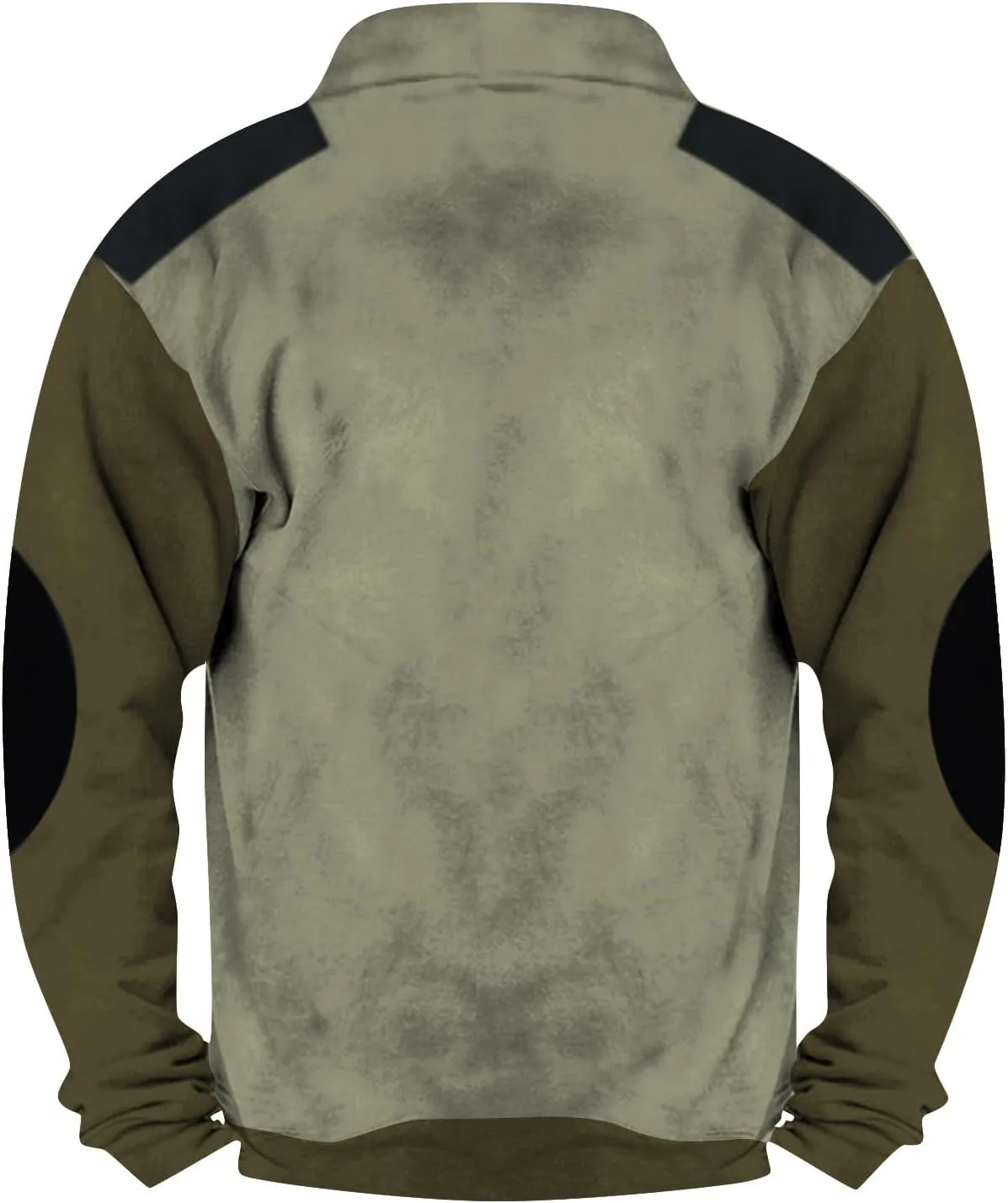 Men's Quarter Zipper Sherpa Sweatshirts 2025 Thermal Warm Sweater 1/4 Zip Stand Collar Cowboy Print Tactical Jacket