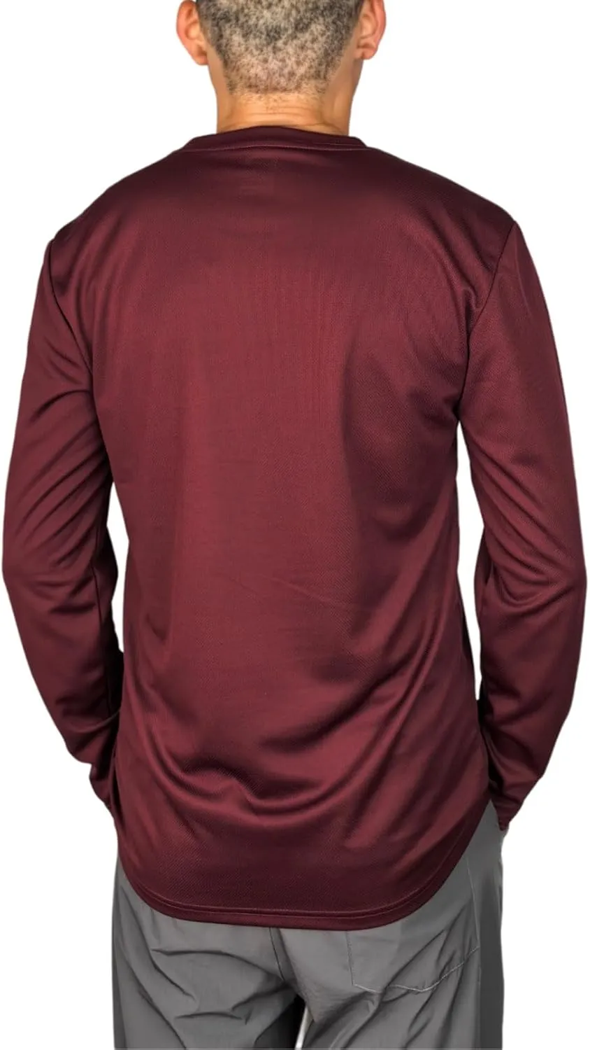 Mens Quick Dry T Shirts Long Sleeve Athletic Running Workout Sun Protective Fishing Hiking Tshirts Active Wicking Tee