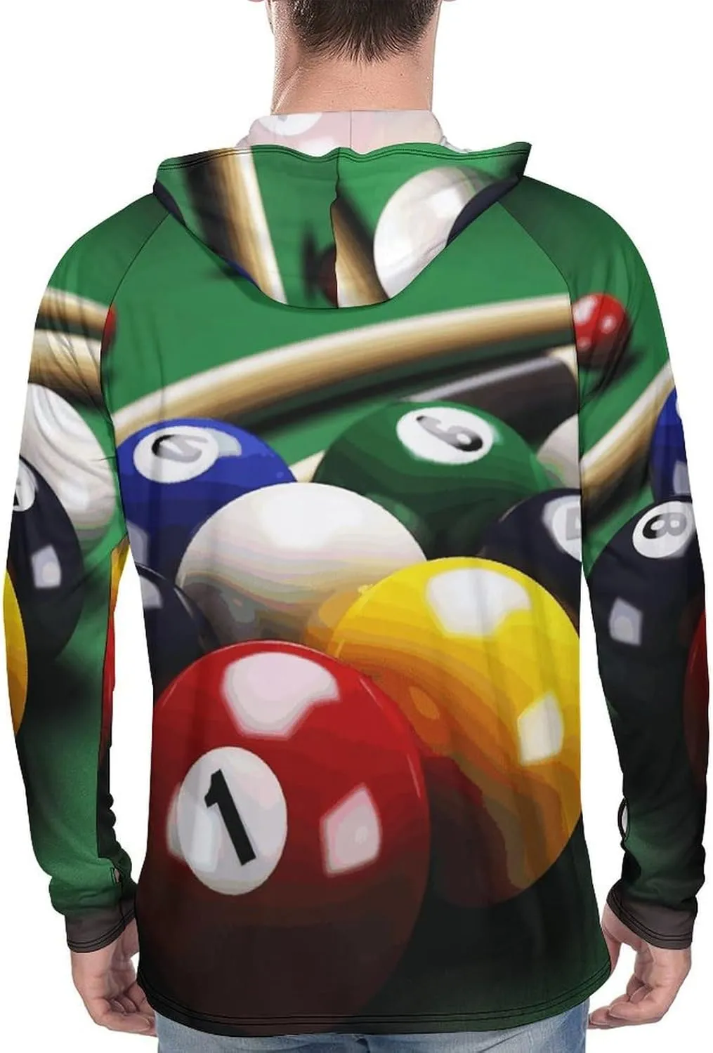 Men's UPF 50  Sun Protection Hoodie Outdoor UV Shirts Billiards Long Sleeve Quick Dry Fishing Hiking Shirt