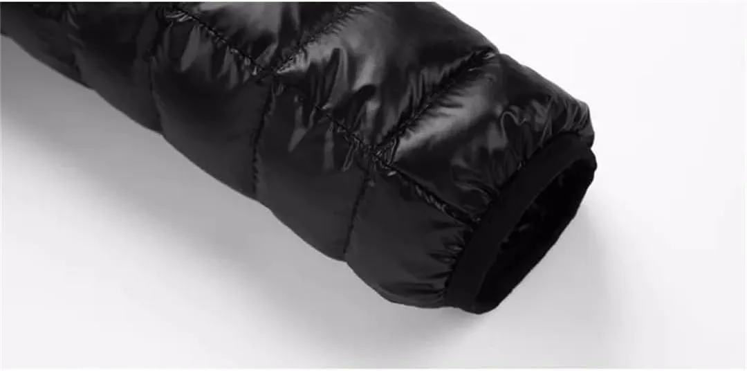 Men's Winter Down Coats Ultra Light Down Jacket Lightweight Feather Hooded Warm Portable Coat