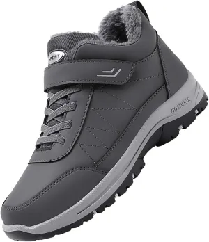 Men's Work Boots Slip On Hiking Sneakers Fur Lined Ankle Boot Women's Safety Shoes Composite Toe Platform Sneakers Indestructible Hike Grounded Footwear