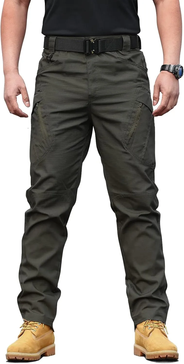 Men's Work Tactical Pants Water Repellent Lightweight Cargo Pants for Combat Outdoor
