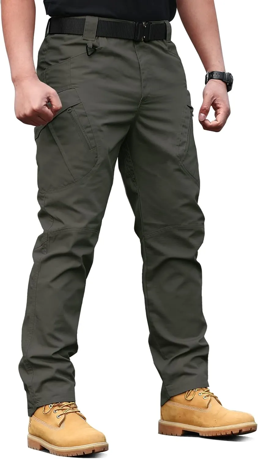 Men's Work Tactical Pants Water Repellent Lightweight Cargo Pants for Combat Outdoor