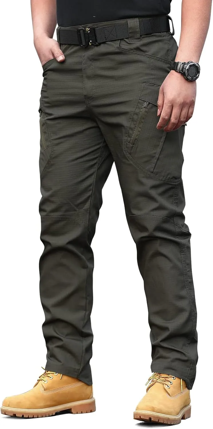 Men's Work Tactical Pants Water Repellent Lightweight Cargo Pants for Combat Outdoor