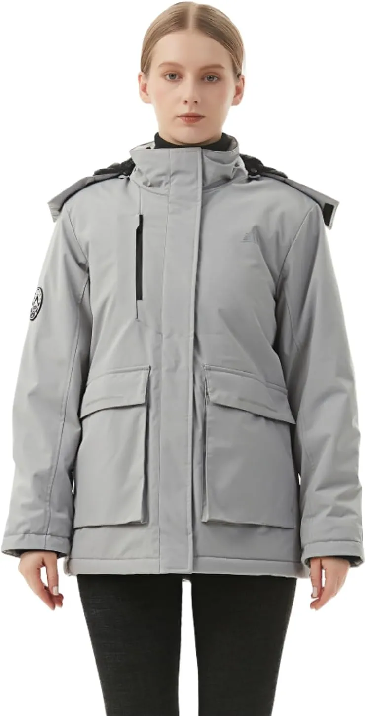 MOERDENG Women's Waterproof Winter Snow Coat Windproof Ski Jacket Hooded Snowboarding Jackets